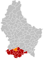 Reckange-sur-Messs placering i Luxembourg