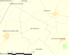 Carte de la commune de Réclainville.