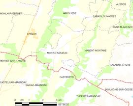 Mapa obce Mont-d’Astarac