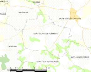 Poziția localității Saint-Sulpice-de-Pommiers