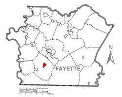 Location of Fairchance in Fayette County