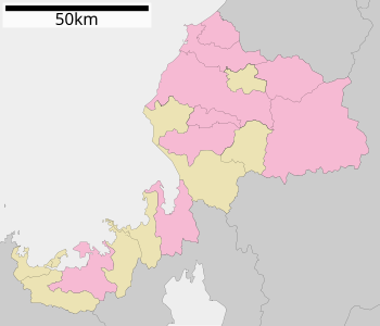 日本の都道府県内自治体位置図/福井県の位置（福井県内）