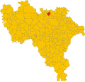 Collocatio finium Municipii in Provincia Papiensi.