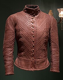 Brown leather jacket in a somewhat historical style