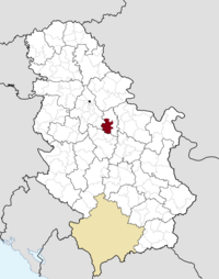 Location of the municipality of Smederevska Palanka within Serbia