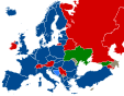 Schweden (dunkelblau) und NATO-Mitgliedstaaten in Europa