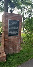 National Register of Historic Places plaque in Ulen, Indiana