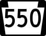 Pennsylvania Route 550 marker