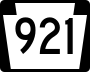 Pennsylvania Route 921 marker