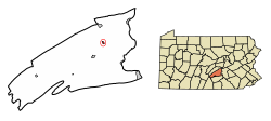 Location of Newport in Perry County, Pennsylvania.