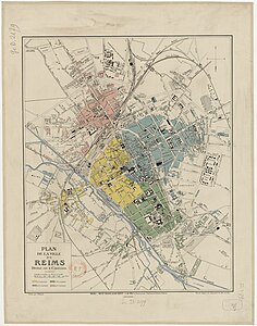 Division de Reims en 4 cantons.