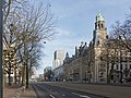 Rotterdam, la Coolsingel avec l'hôtel de ville