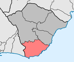 Localização no município de Santa Cruz