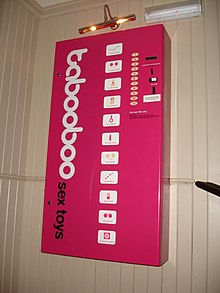 Vending machine selling a range of sex toys, England, 2005 SexToysVendingMachine.jpg