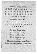 «Рукописна азбука велика» (1861) Т. Шаўчэнкі