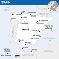 Location of Spain