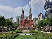 St. Ignatius Cathedral in Shanghai, built in 1851 and finished in 1910. St. Ignatius Cathedral, Shanghai 2.jpg