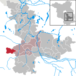Läget för kommunen Steinreich i Landkreis Dahme-Spreewald