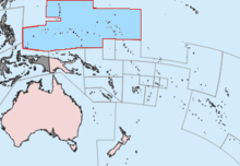 Carte montrant une zone parsemée d'îles située au nord-est de l'Australie