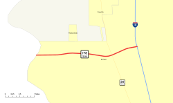 Karte der Texas State Highway 178