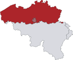 Location of Komunitas Flanders