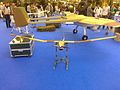 Vrabac mini UAV next to Pegaz UAV at Partner 2013 International Defence Exhibition