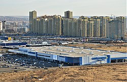 Гипермаркет «Castorama» на территории микрорайона 5 и жилой комплекс «Победа» (ноябрь 2020)