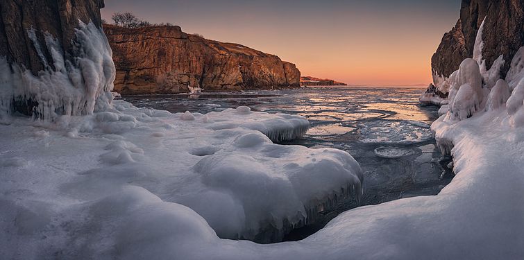 Зима на полуострове Брюса, Приморский край. Автор — Андрей Кровлин