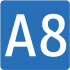 Motorway A8 shield}}