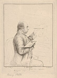 A Sketch (Portrait of George Stubbs), eau-forte de James Bretherton d'après un dessin de Thomas Orde-Powlett (n. d., Metropolitan Museum of Art).