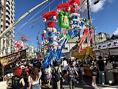 朝日町の商店街