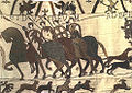 Reiter mit Normannenschilden (Teppich von Bayeux)