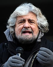 29/09: Beppe Grillo, humorista i activista, durant les eleccions legislatives italianes de 2013.