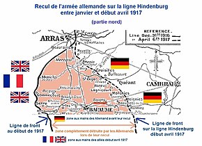 Carte de la ligne Hindenburg.