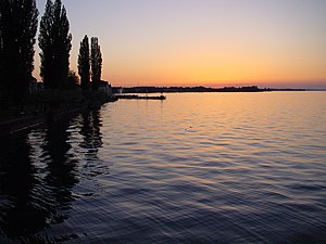 Le lac de Constance à Rorschach (Saint-Gall).
