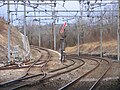 Pre-1938 semaphore signals visible to the East of the station.