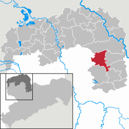 Läget för kommunen Dahlen i Landkreis Nordsachsen