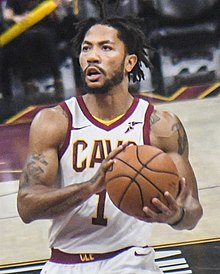 Derrick Rose, playing for the Cleveland Cavaliers