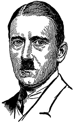 Adolf Hitler, head-and-shoulders portrait, fac...
