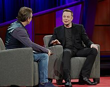 Elon Musk discusses the Boring Company at TED 2017. Elon Musk at TED 2017.jpeg
