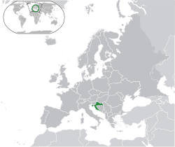 Location of &nbsp;Croatia&nbsp;&nbsp;(green)in Europe&nbsp;&nbsp;(dark grey)&nbsp; —&nbsp; [Legend]