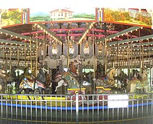 The carousel horses without riders