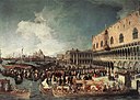 Giovanni Antonio Canal, il Canaletto - Přijetí velvyslance v Dóžecím paláci - WGA03886.jpg