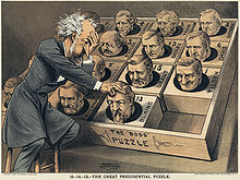 Caricatura sobre la selecció del candidat republicà a la presidència dels EUA en 1880