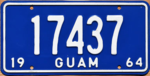 Номерной знак Гуама 1964 г. 17437.png