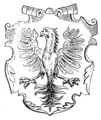 Herb województwa poznańskiego w XIX-wiecznym wydaniu herbarza Bartosza Paprockiego (1858).