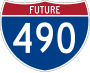 Future Interstate 490 marker