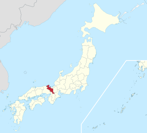 Lage der Präfektur Kyōto in Japan