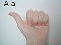 A i fransk tegnspråk