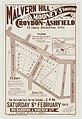 Malvern Hill Mooney's Subdivision Croydon Ashfield, 1913, Richardson & Wrench, Liverpool Rd, Holborrow St, lithograph William Brooks and Co.